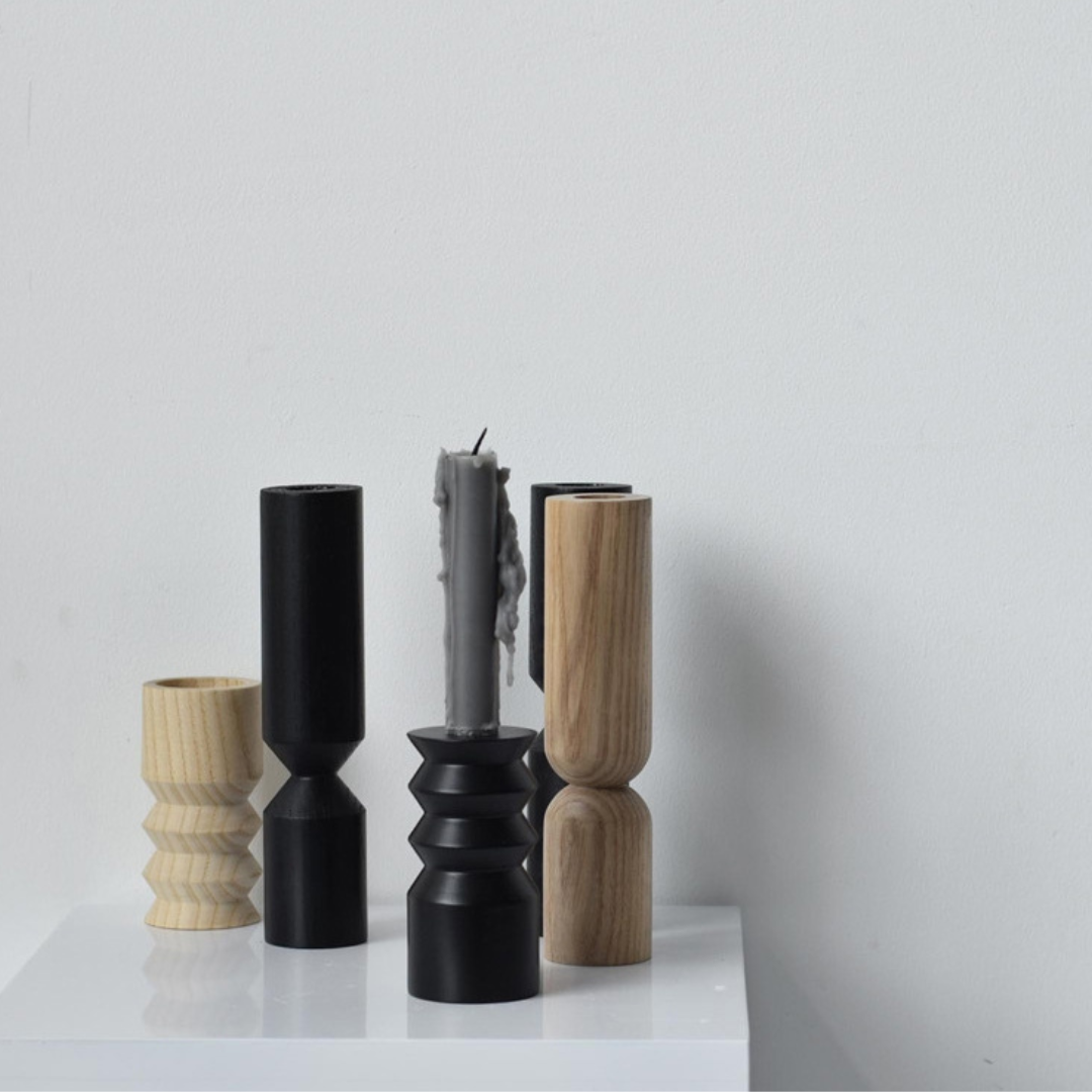 Wood Candle Holder